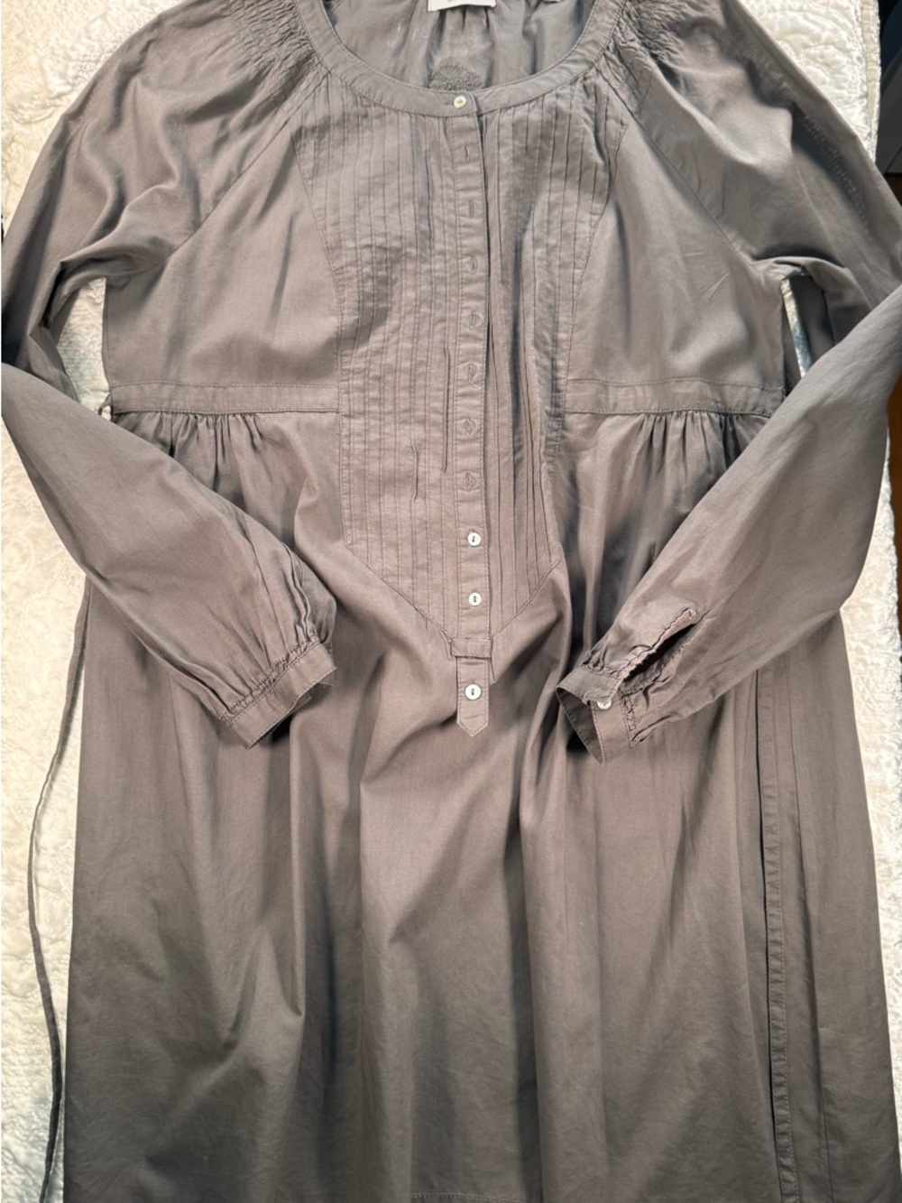 OPUS Embroidered Button-Front Tunic Top in Charcoal*️⃣ pls see note below